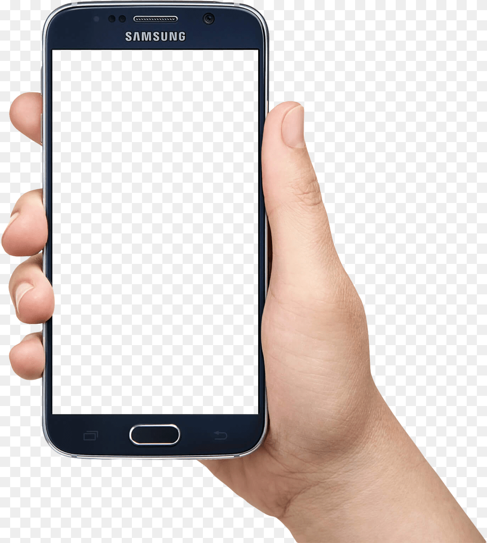 Samsung Mobile Phone Clipart Hand Holding Samsung Mobile Hand, Electronics, Mobile Phone, Iphone Free Transparent Png