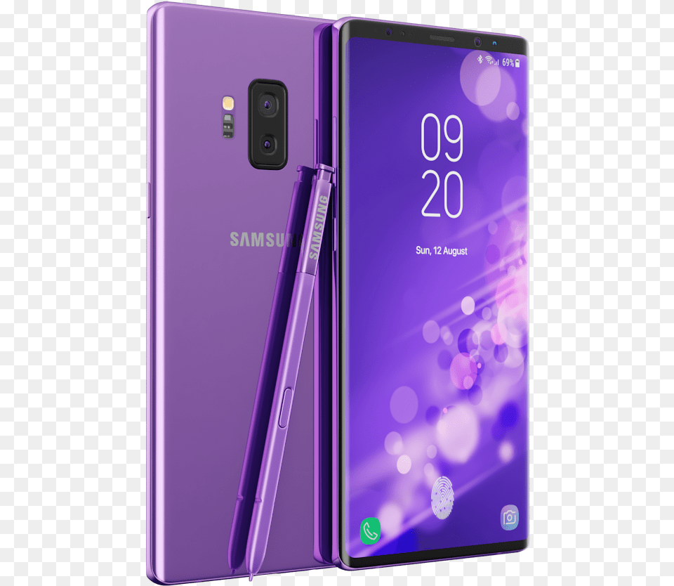 Samsung Note 9 Purple, Electronics, Mobile Phone, Phone Png