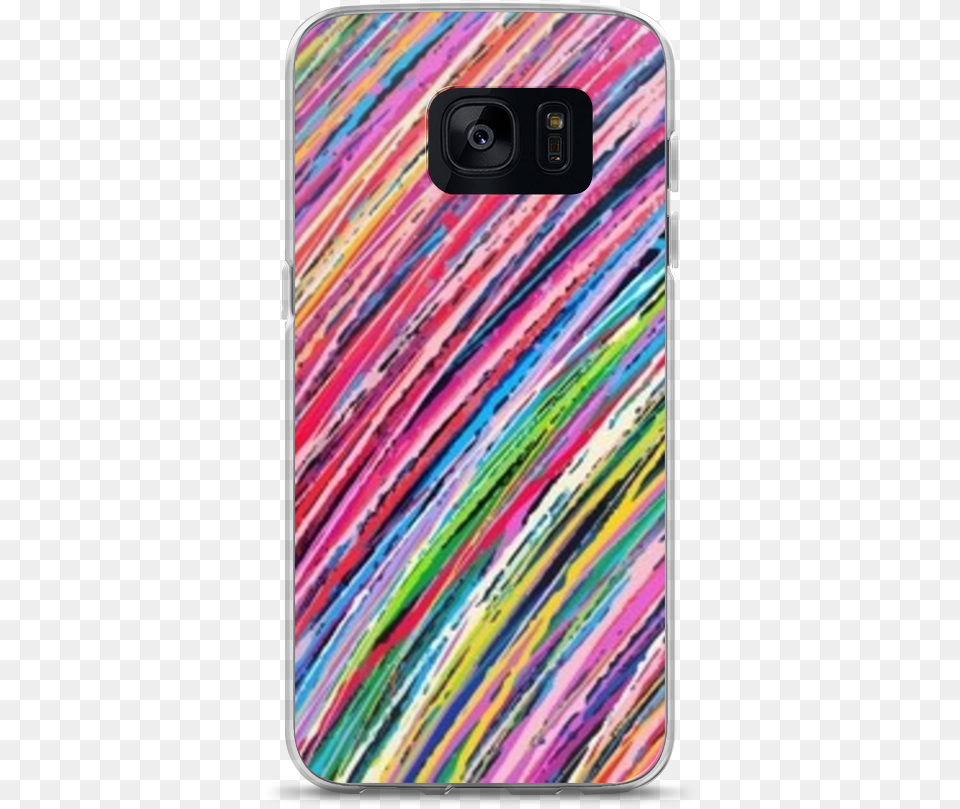 Samsung Phone Case Stickntoit Pink And Green Colored Pencil Stripes Skin, Electronics, Mobile Phone Free Png