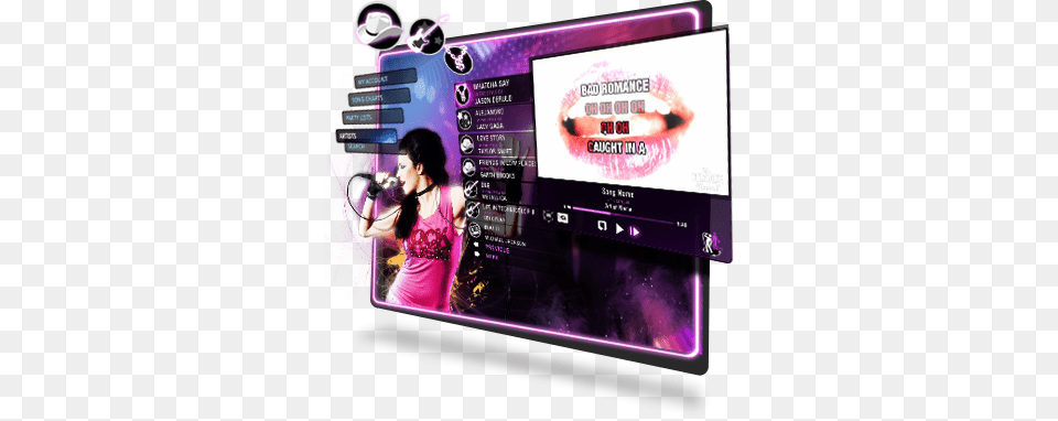 Samsung Smart Tv Karaoke App, Adult, Female, Person, Purple Png