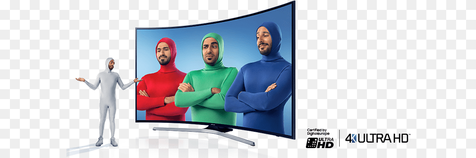 Samsung Uhd 4k Curved Smart Tv Television, Screen, Person, Electronics, People Png Image