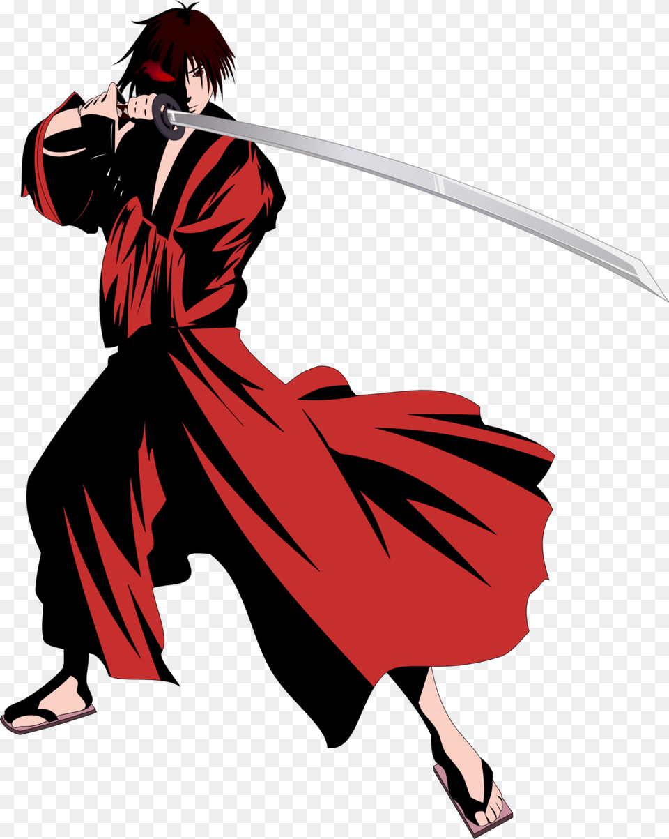 Samurai, Weapon, Sword, Adult, Person Png Image