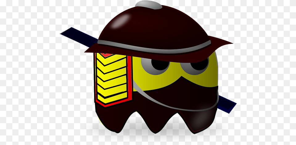 Samurai Baddie Pacman Pac Man Pacman Samurai, Helmet, Clothing, Hardhat Free Png Download