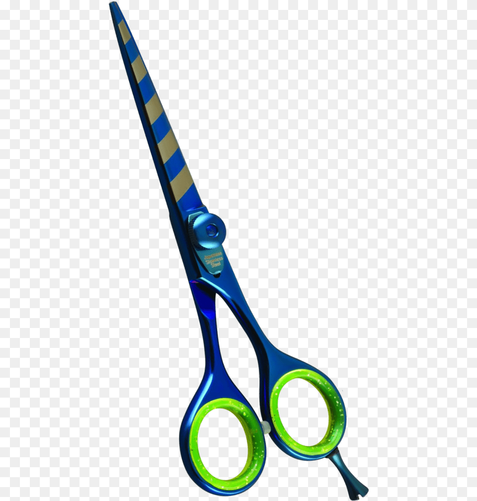 Samurai Hair Cutting Scissor Blue Titanium With Beautiful Scissors, Blade, Shears, Weapon Png Image