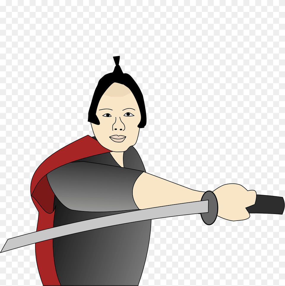 Samurai Hero Clipart, Weapon, Sword, Adult, Person Free Png