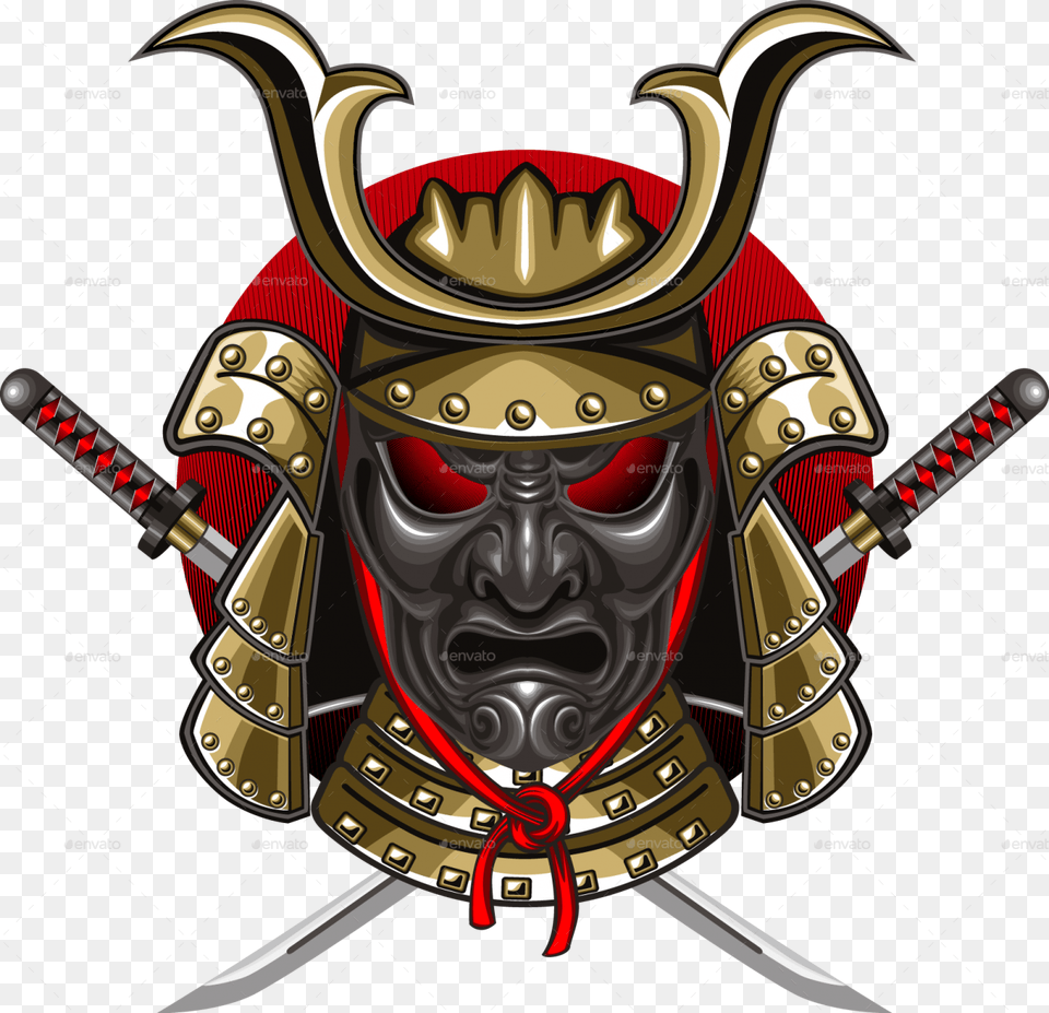 Samurai Japanese Samurai Mask, Person, Smoke Pipe Png Image