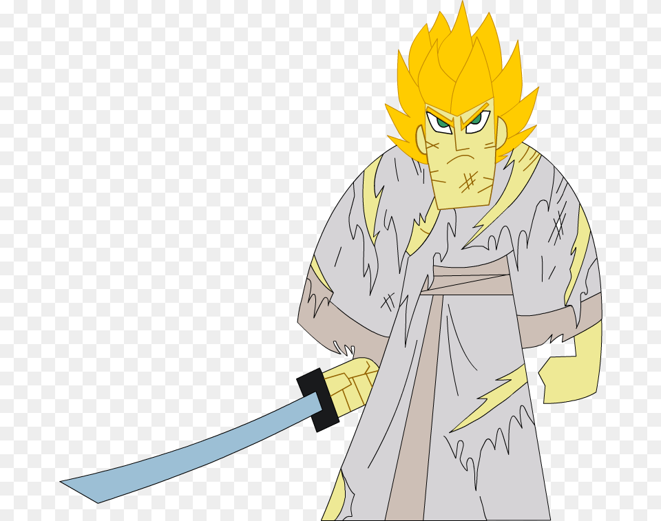 Samurai Jack Looking Dangerous, Book, Comics, Publication, Person Free Transparent Png