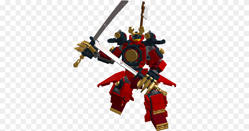 Samurai Micro Mech Pose 2 Action Figure, Person, Sword, Weapon, Toy Png