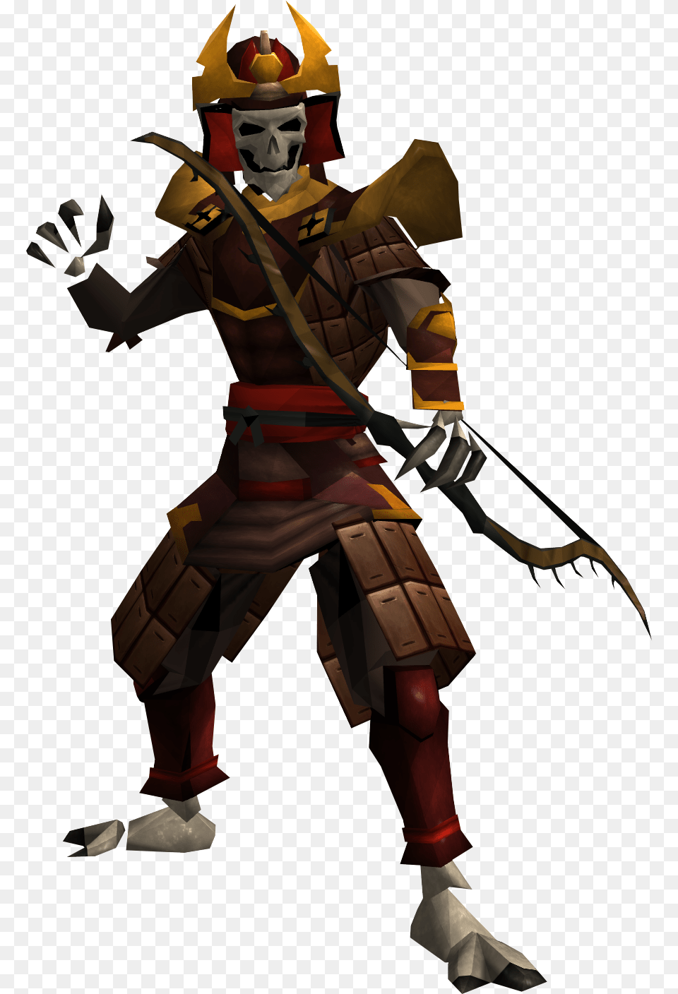Samurai Outfit And Sword Runescape, Person, Clothing, Costume Free Png Download