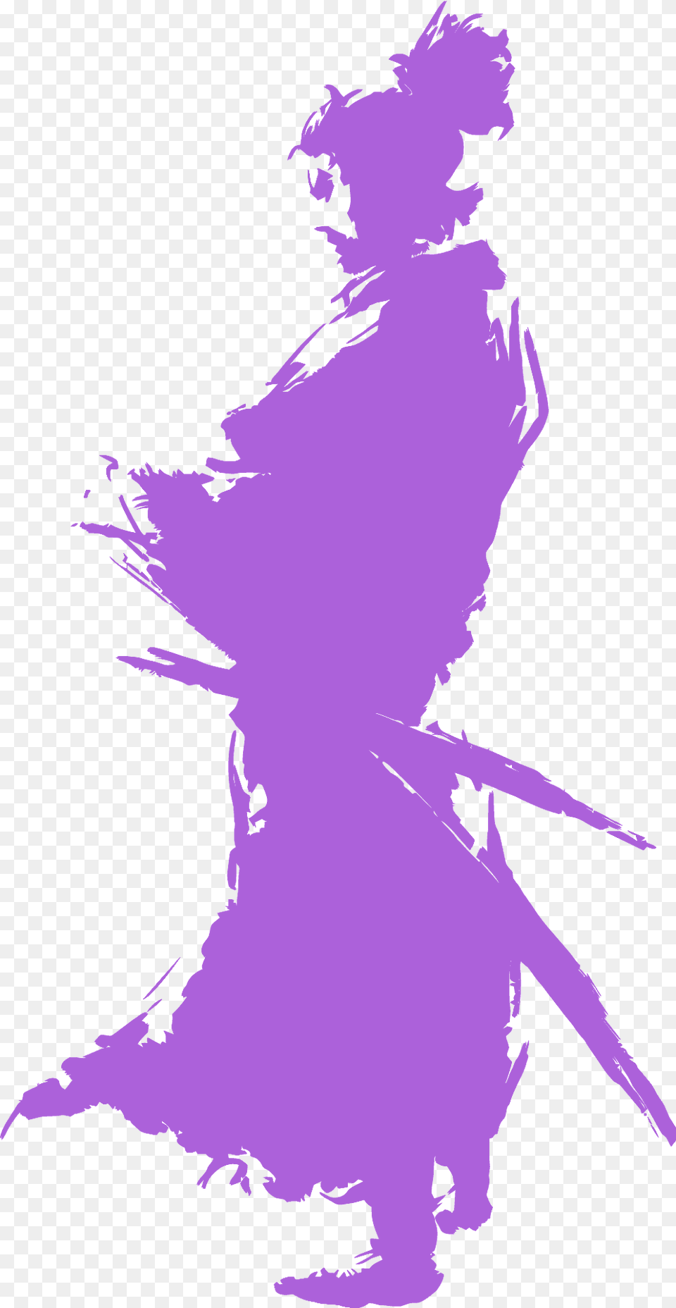 Samurai Silhouette, Art, Graphics, Purple, Person Free Transparent Png