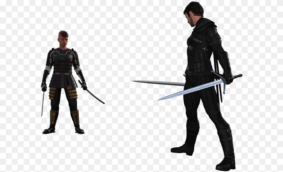 Samurai Sword Katana Warrior Fight Men Cgi 3d, Weapon, Teen, Person, Male Png Image