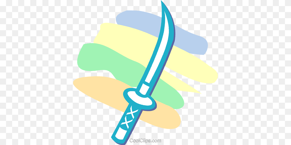 Samurai Sword Royalty Vector Clip Art Illustration, Weapon, Blade, Dagger, Knife Free Png