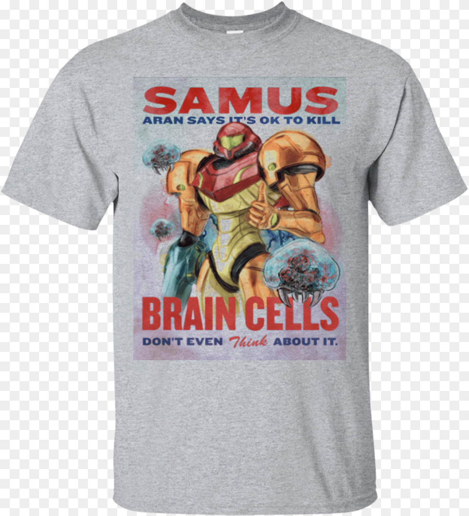 Samus Says It39s Okay To Kill Brain Cells, Clothing, T-shirt, Person, Child Free Png Download