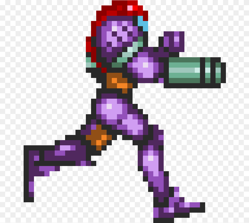 Samus Sprite Super Metroid, Purple Free Transparent Png