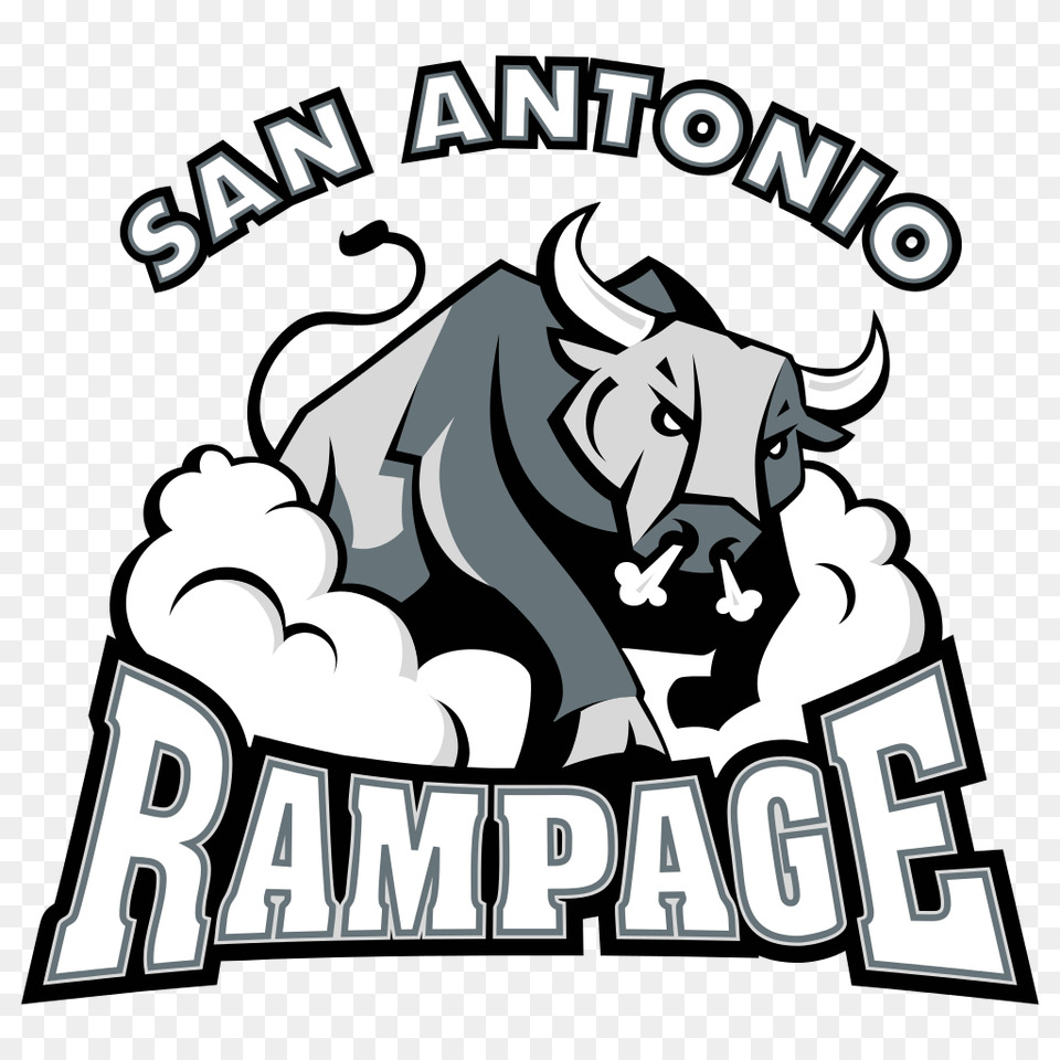 San Antonio Rampage Logo, Animal, Bull, Mammal, Buffalo Free Png