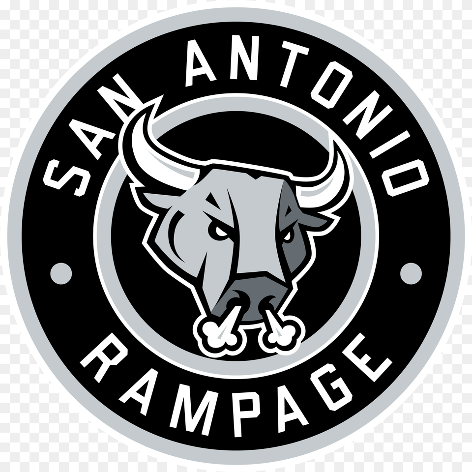 San Antonio Rampage Logo San Antonio Rampage, Animal, Mammal, Bull, Wildlife Free Png