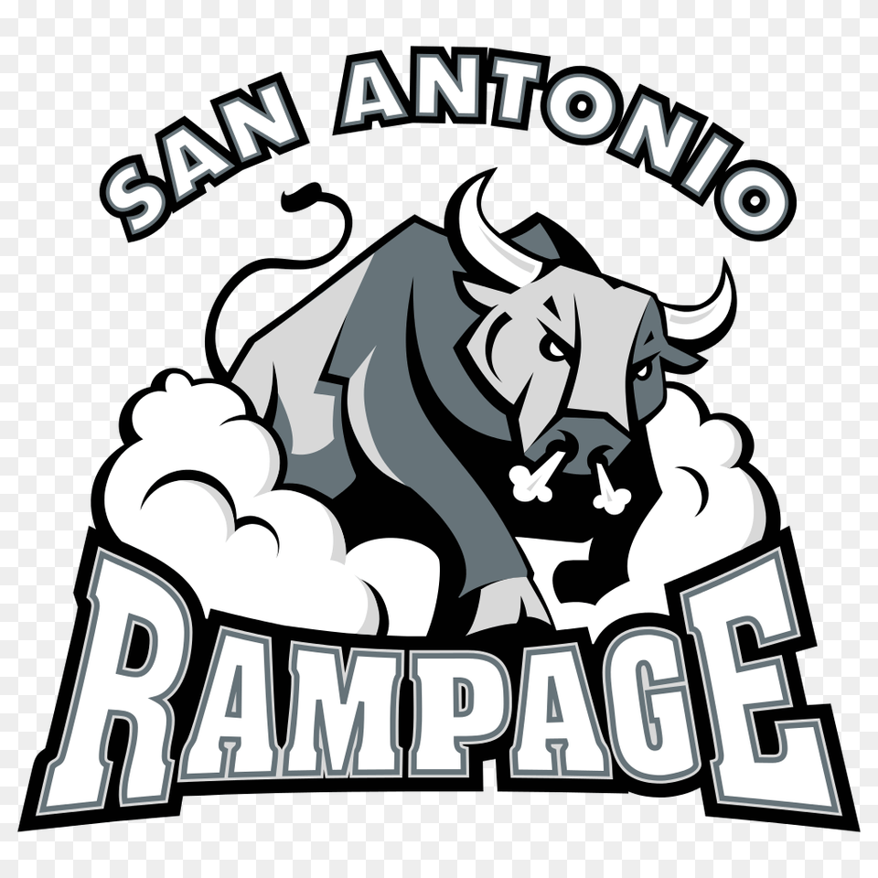 San Antonio Rampage Logo Animal, Bull, Mammal, Buffalo Free Transparent Png