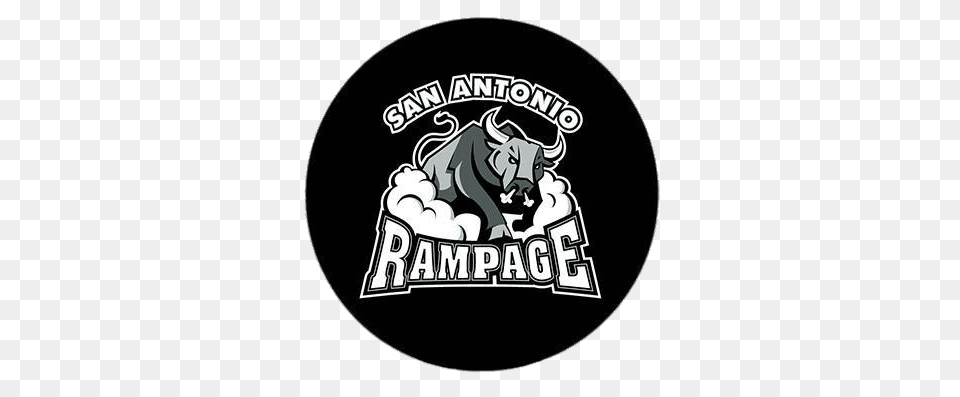 San Antonio Rampage Puck, Logo, Disk, Animal, Buffalo Free Png