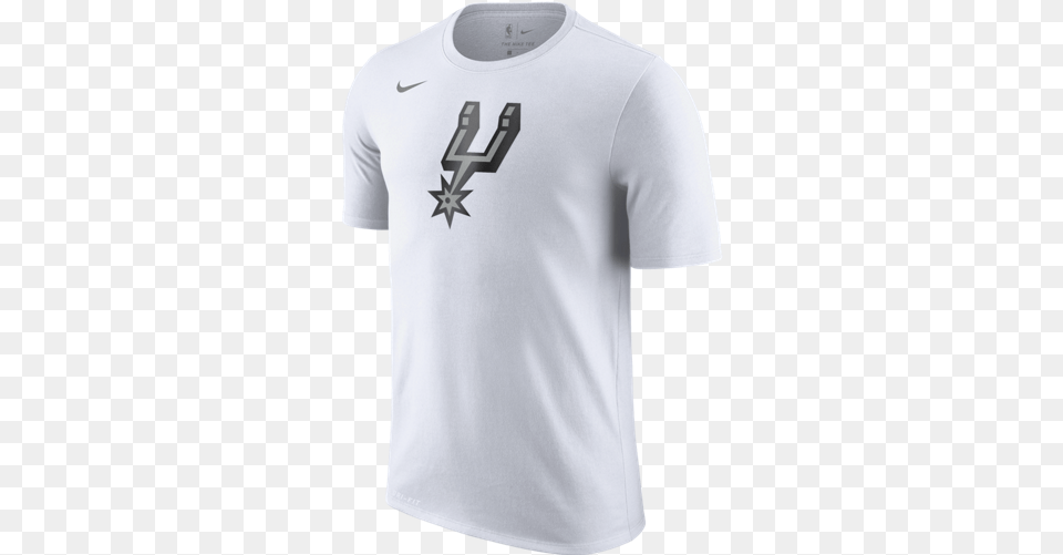 San Antonio Spurs Nike Dry Logo Nba T Shirt 39white39 Nba Logo Shirt, Clothing, T-shirt, Weapon Free Png