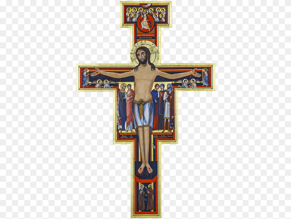 San Damiano Cross Download San Damiano Cross, Symbol, Adult, Female, Person Free Png