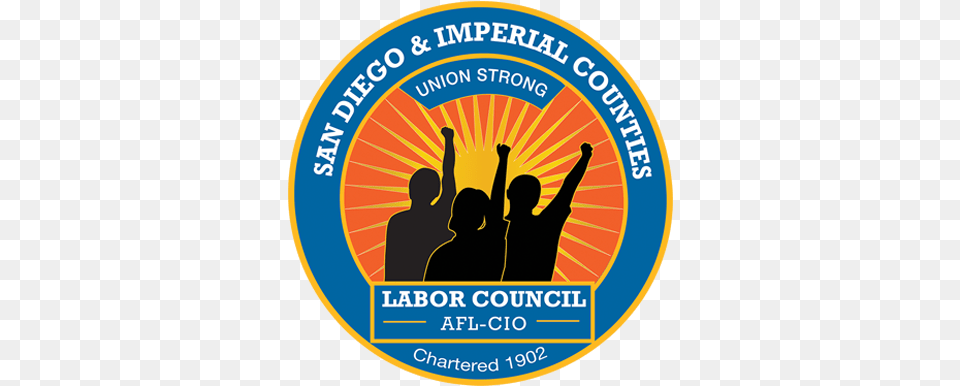 San Diego And Imperial Counties Labor Council San Diego And Imperial Counties Labor Council Logo, Advertisement, Poster, Adult, Male Free Png Download