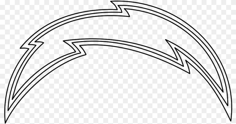 San Diego Chargers Coloring Logo San Diego Chargers Logo Outline, Gray Png