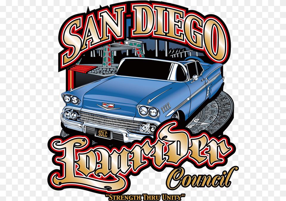 San Diego Lowrider Council Lowriders In San Diego, Advertisement, Poster, Machine, Spoke Free Png Download