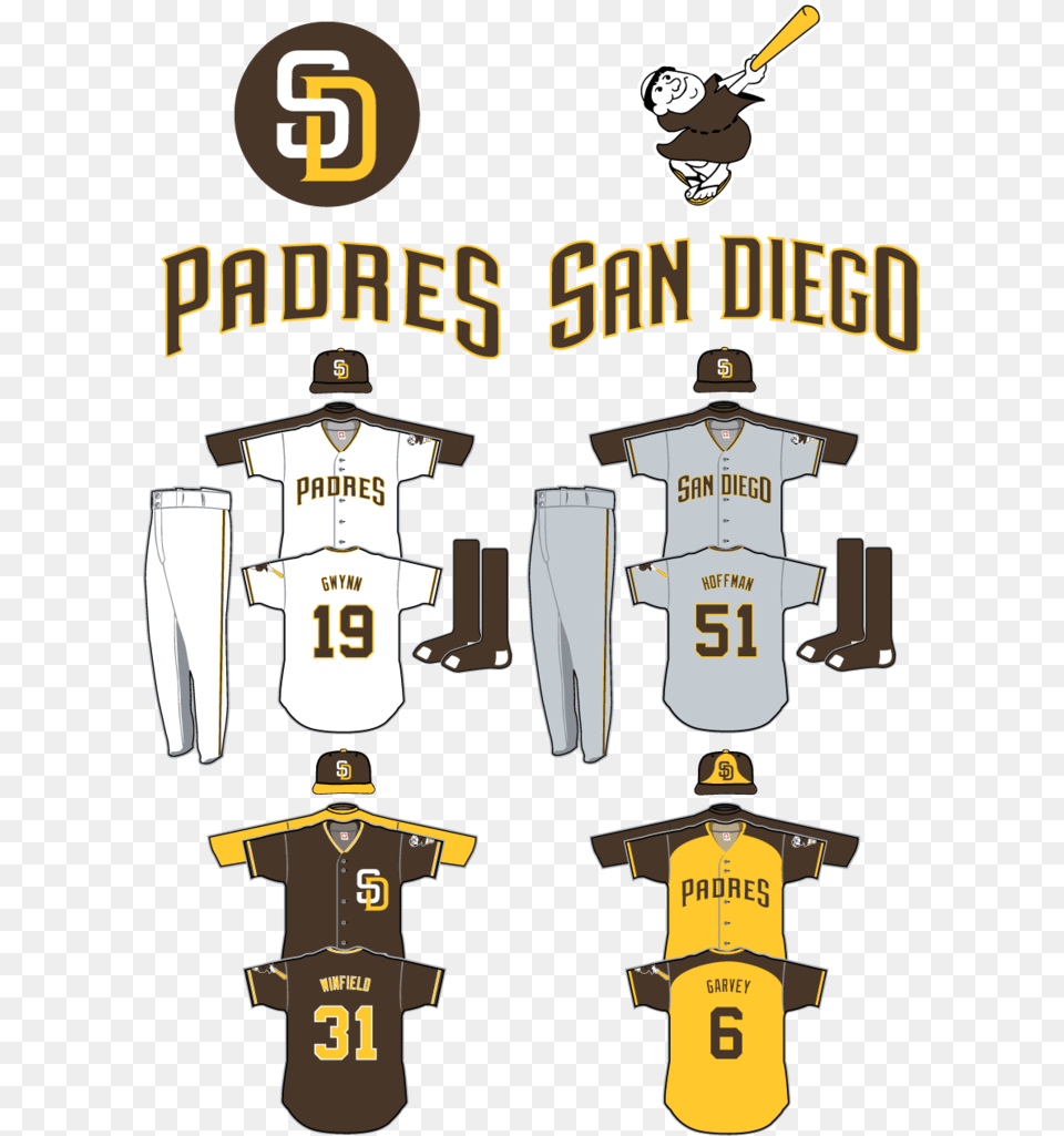 San Diego Padres Logo Concept Hd San Diego Padres Concept, Shirt, Person, Clothing, People Png