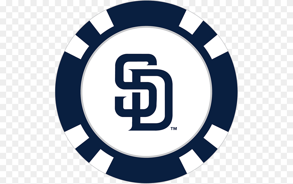 San Diego Padres Poker Chip Ball Marker, Logo, Symbol Png