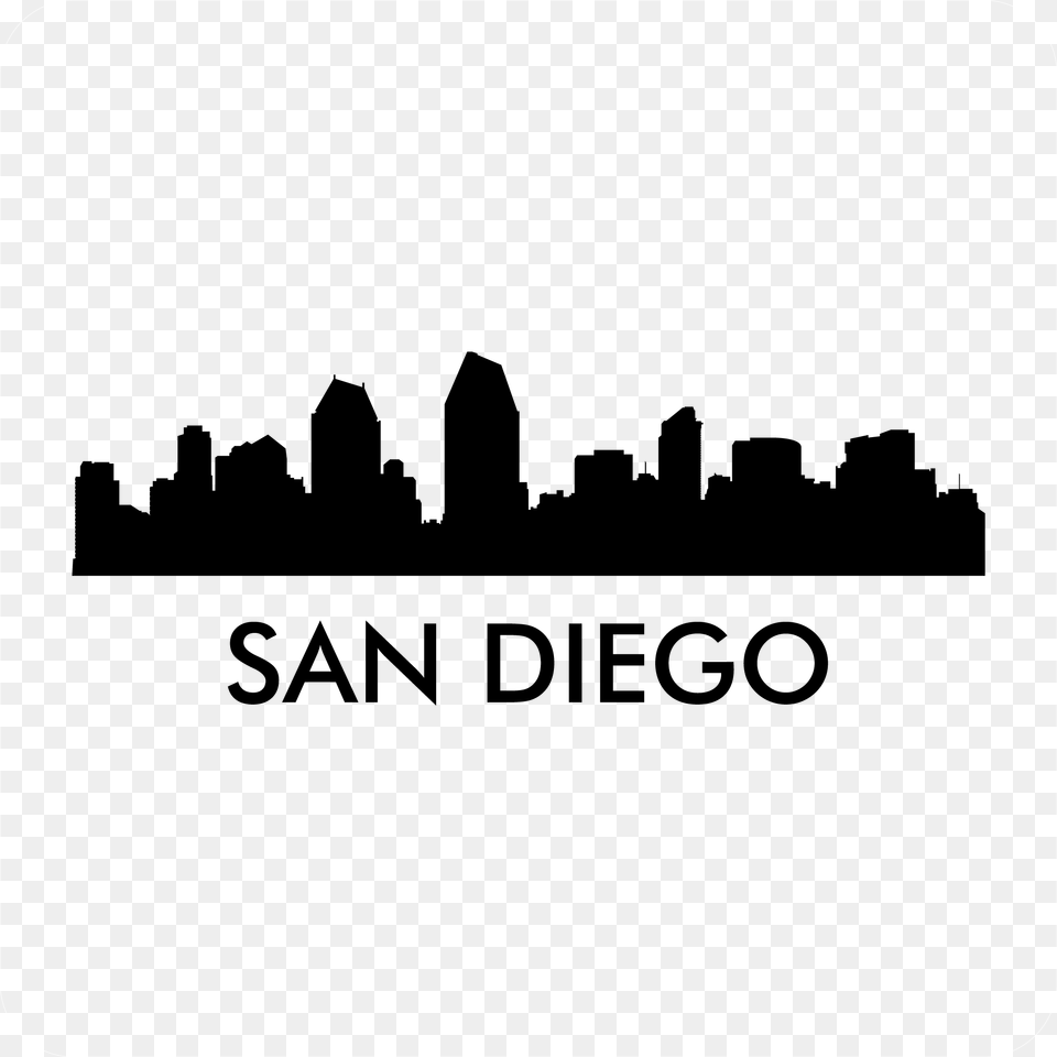 San Diego Skyline Decal San Diego Skyline Outline, City, Silhouette, Urban, Metropolis Png