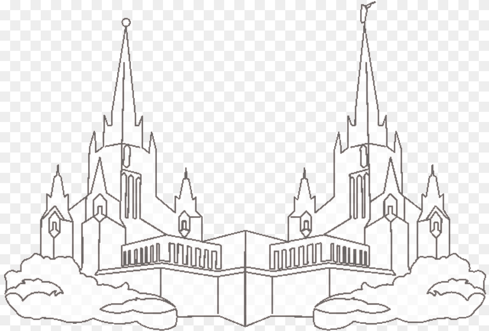 San Diego Temple Line Art Ogden Utah Temple Latter Lds San Diego Temple Art, Architecture, Building, Cathedral, Church Free Png Download