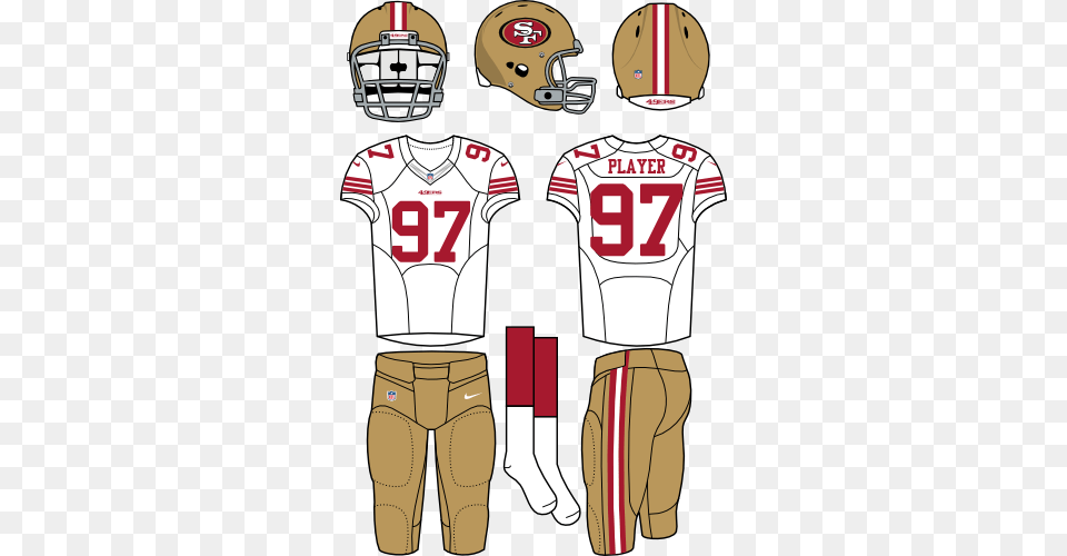 San Francisco 49ers Cleveland Browns Uniforms 2013, Clothing, Helmet, Shirt, American Football Png Image