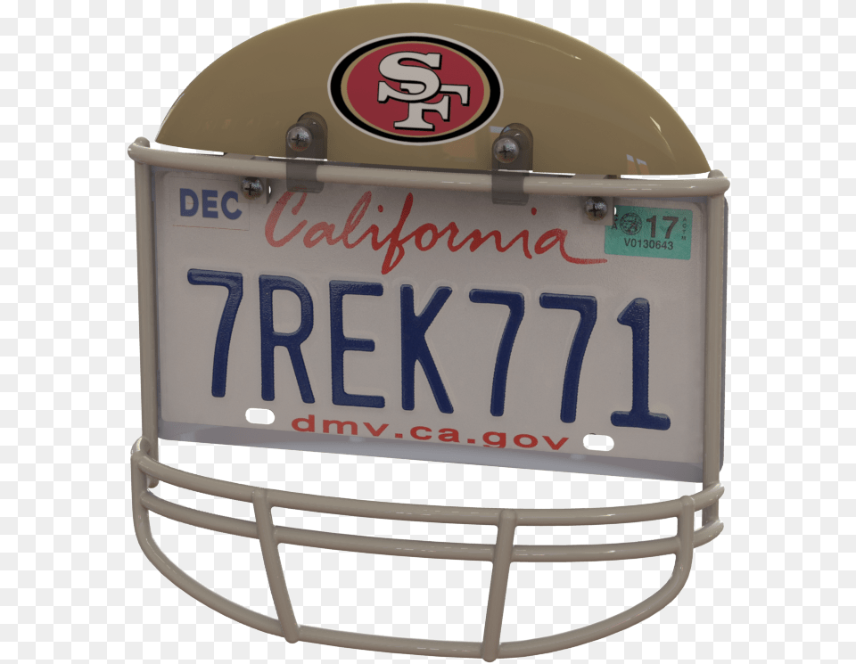 San Francisco 49ers Helmet Frame Ronald Reagan Presidential Library, License Plate, Transportation, Vehicle Free Transparent Png