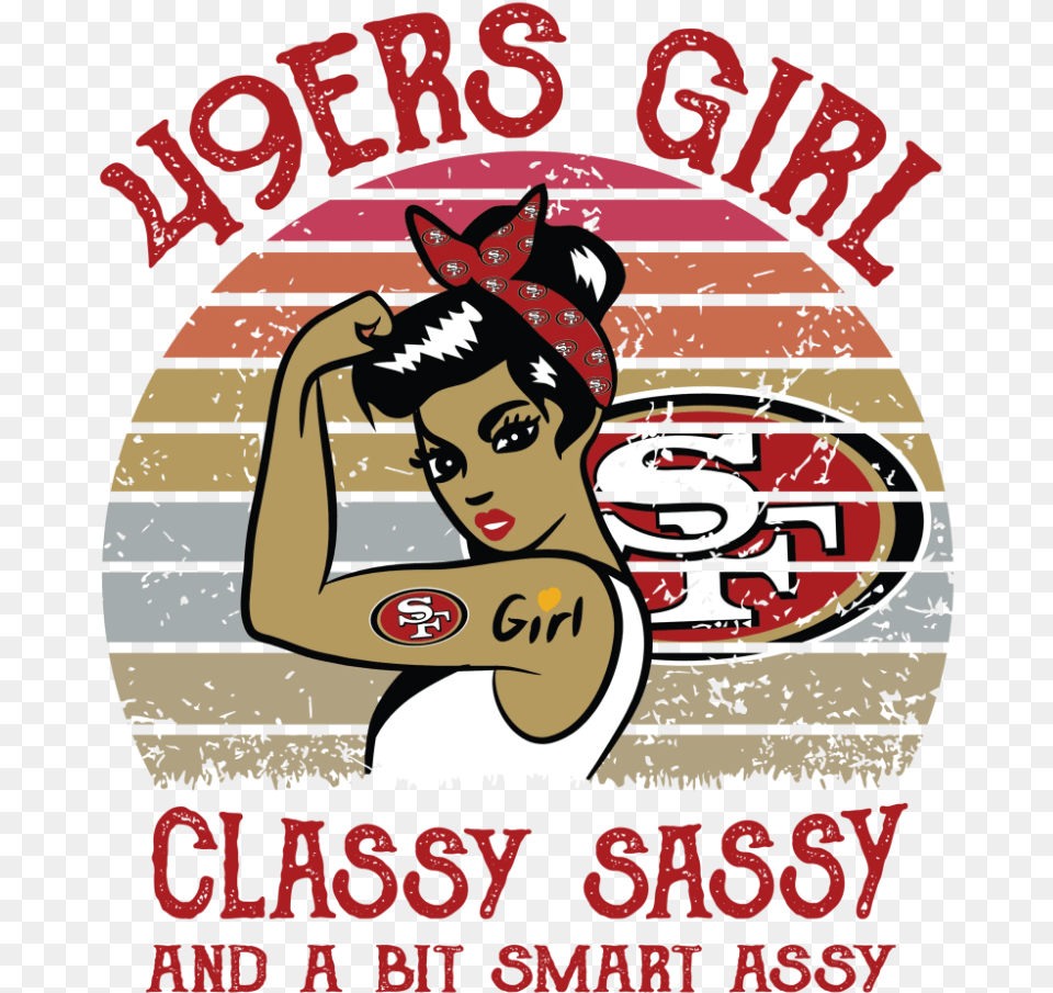 San Francisco 49ers Nfl Svg Football San Francisco 49ers Girl, Advertisement, Poster, Face, Head Free Transparent Png