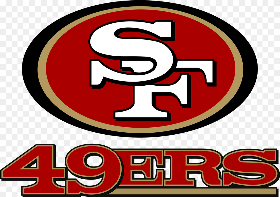 San Francisco 49ers Team Logo San Francisco 49ers Logo, Symbol, First Aid, Text Free Png