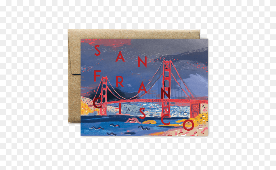 San Francisco Bridge Card San Francisco, Art, Painting Free Png Download