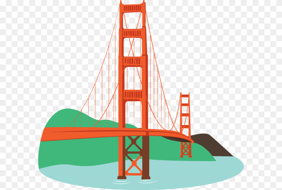 San Francisco Bridge Clipart, Suspension Bridge Free Png Download