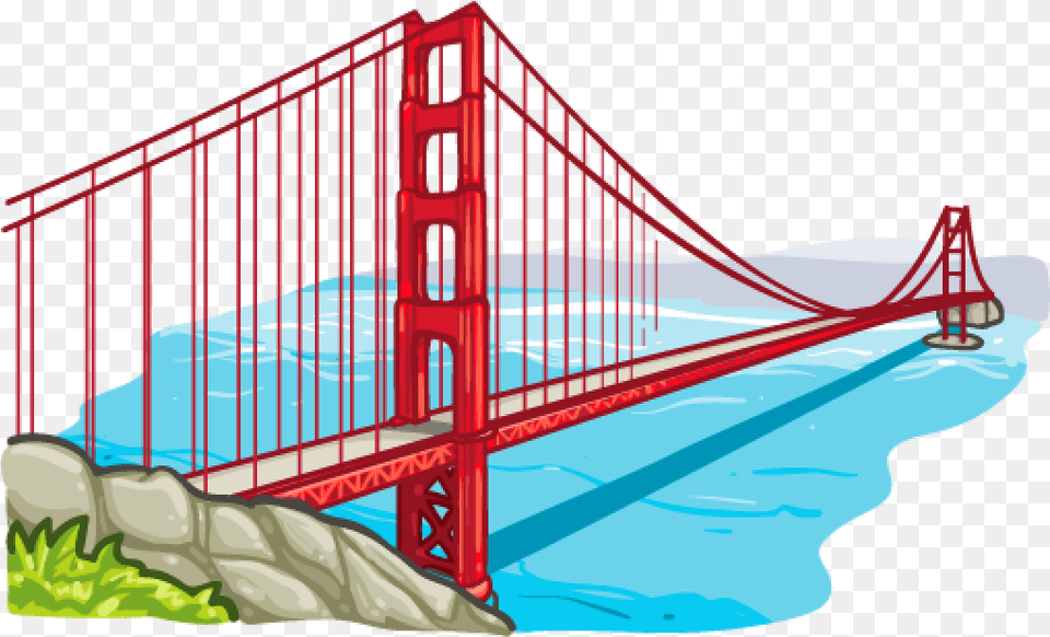 San Francisco Bridge Clipart, Suspension Bridge, Person Free Transparent Png