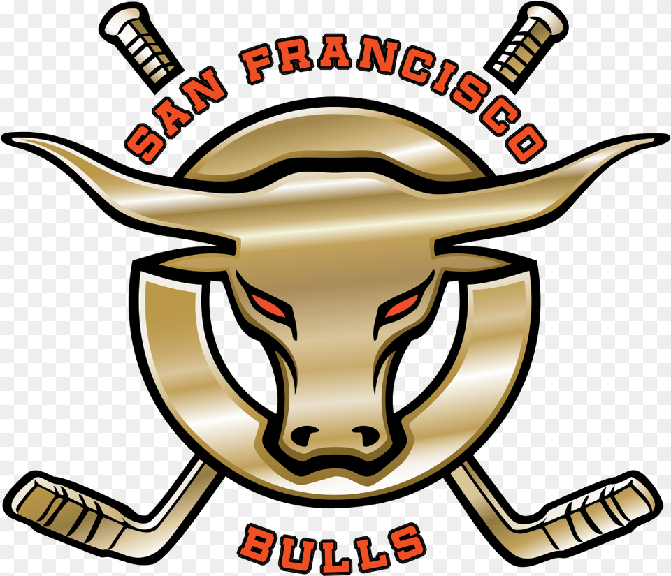 San Francisco Bulls Logo, Emblem, Symbol, Hockey, Ice Hockey Free Png