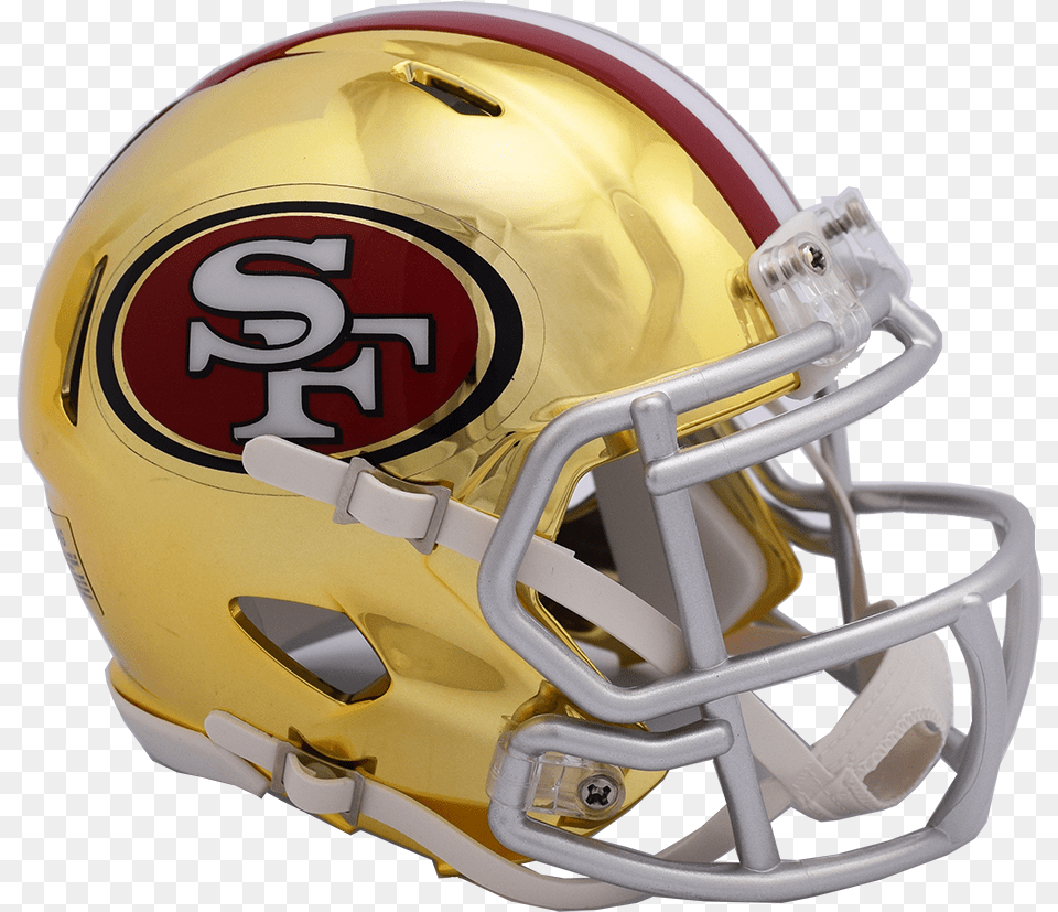 San Francisco Ers Chrome San Francisco 4 9ers Helmet, American Football, Football, Football Helmet, Sport Png Image