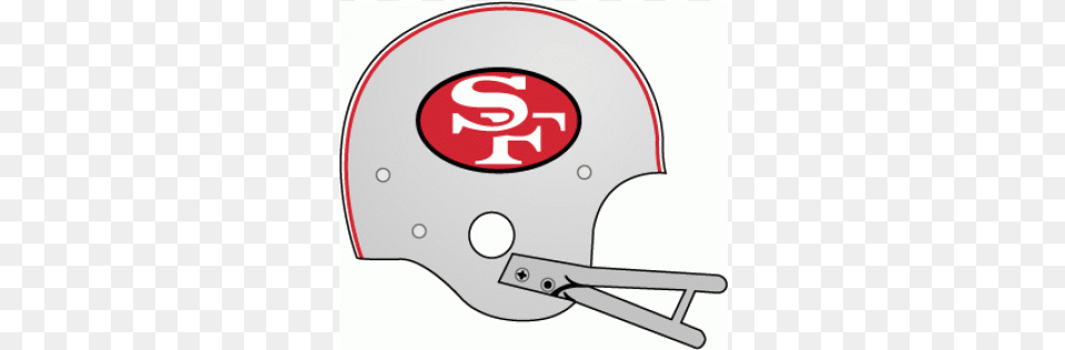 San Francisco Ers Iron Ons San Francisco 49ers Old Helmets, Helmet, American Football, Football, Person Png Image
