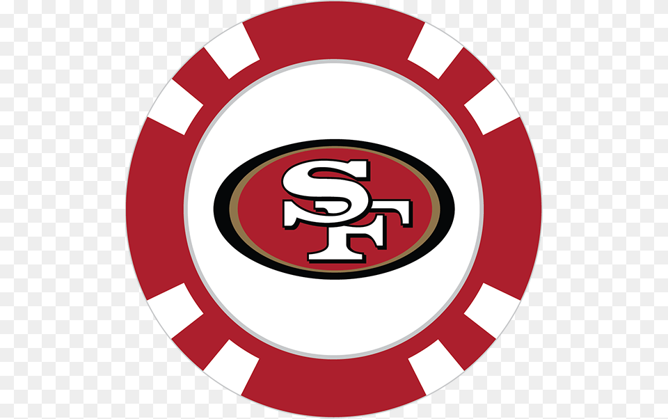 San Francisco Poker Chip Ball Marker, Logo, Symbol, Food, Ketchup Png Image