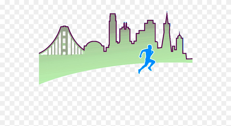 San Francisco Scenic Running Tours Guided Runs Explore San Francisco, Person, Walking, City, Grass Free Png Download