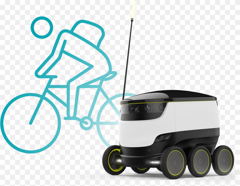 San Francisco Sidewalk Robots, Wheel, Plant, Machine, Grass Png