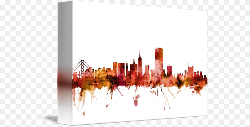 San Francisco Skyline Art, Graphics, Modern Art, Painting, Collage Png Image