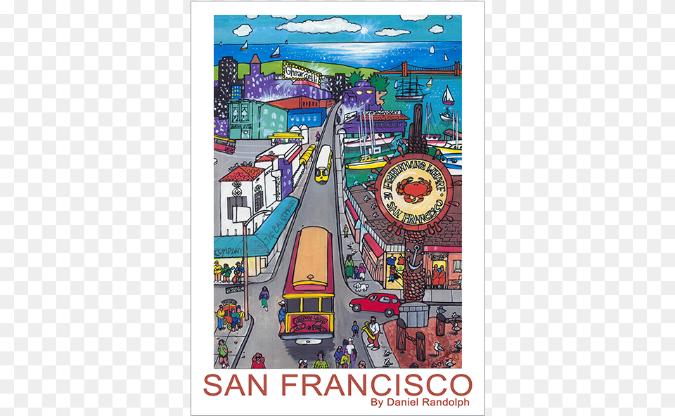 San Francisco Travel Posters Daniel Randolph Artist New York, Advertisement, Poster, City, Neighborhood Free Png