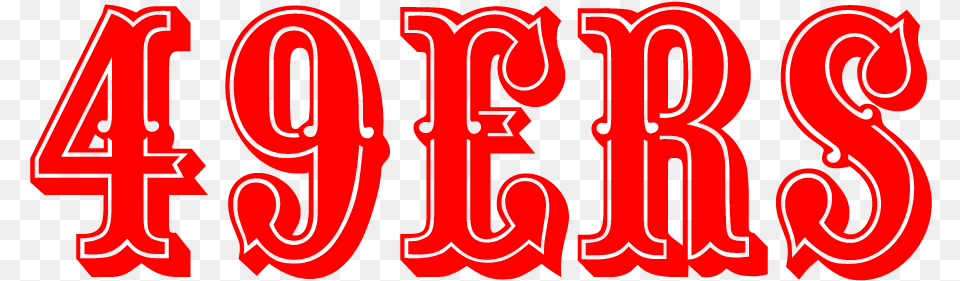 San Fransisco 49ers Font Logos And Uniforms Of The San Francisco 49ers, Text, Number, Symbol, Light Png Image