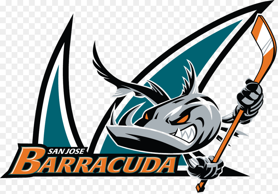 San Jose Barracuda Logo Ahl San Jose Barracuda Logo, Weapon, Bow Free Transparent Png