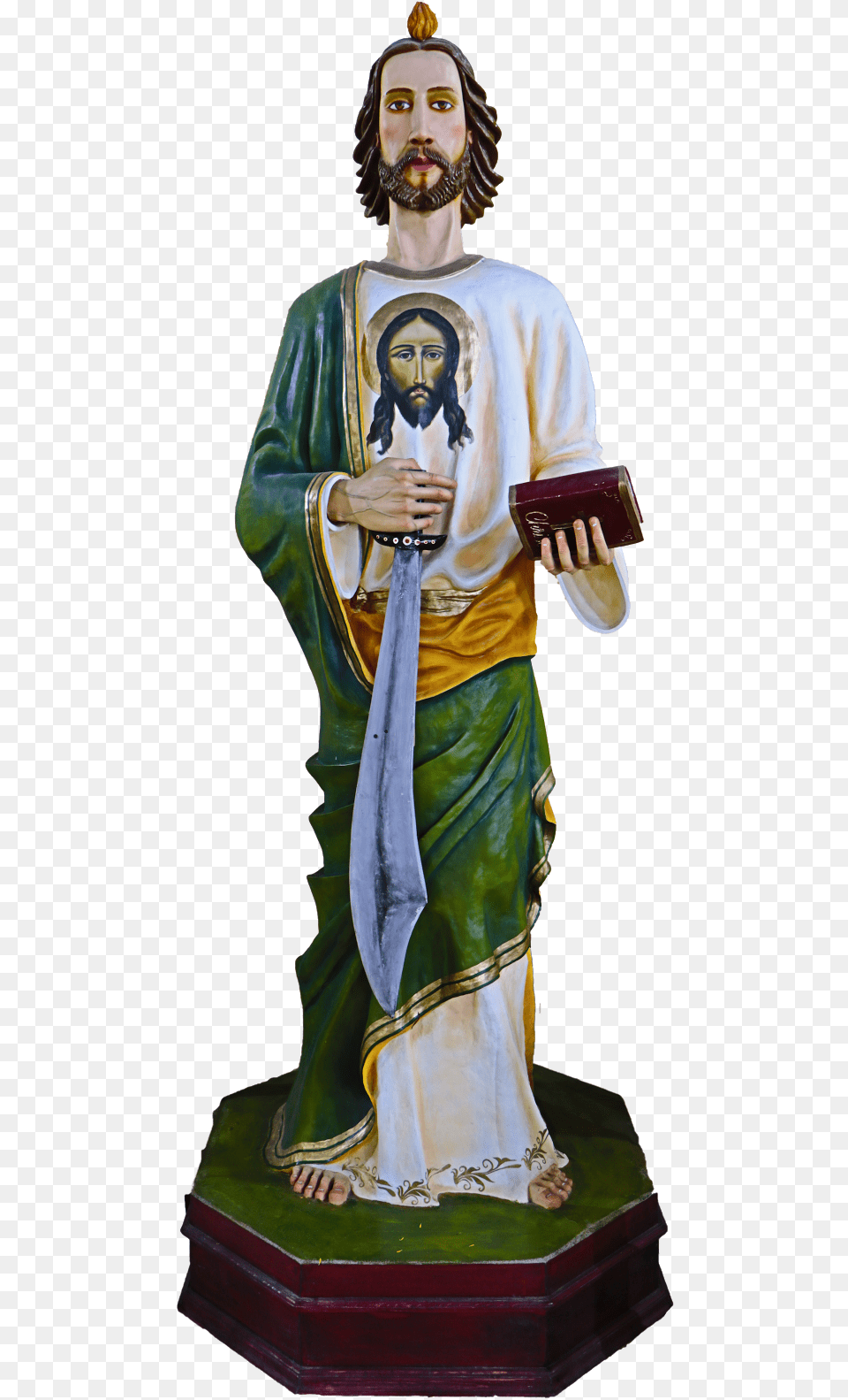 San Judas Tadeo Quotapostolquot Del Numero De Los 72 Discipulos Statue, Figurine, Adult, Male, Man Free Transparent Png