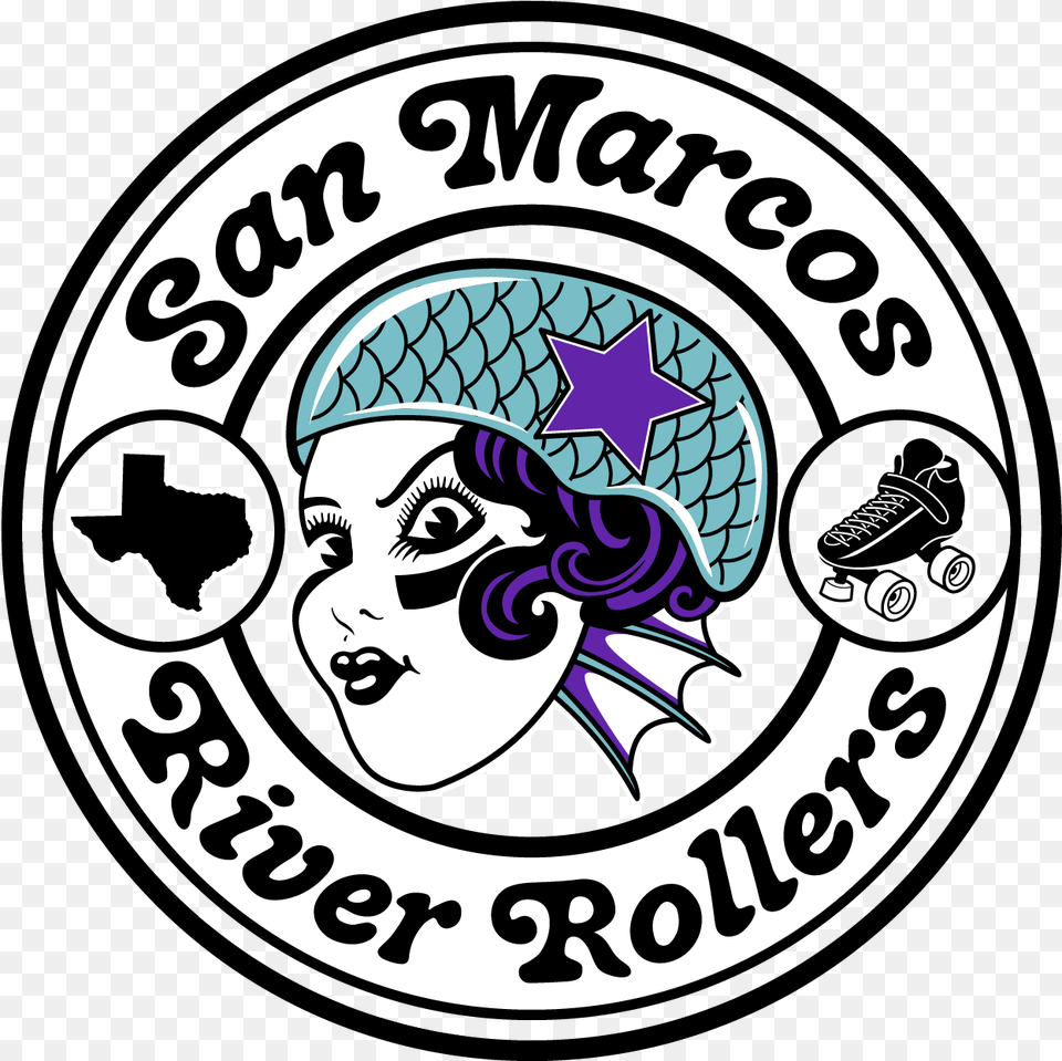 San Marcos River Rollers Smrr San Marcos River Rollers, Logo, Face, Head, Person Free Transparent Png